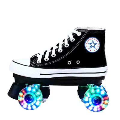 LIWAN | Summer Breathable Adult Roller Skates Flashing 4 Wheels