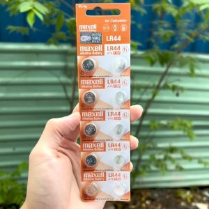 Vỉ 10 Viên Pin Cúc Áo Maxell LR44 (AG13) Nhật Bản 15V