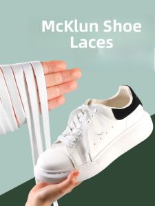 LINGMIAO | Double Layer Wide Thick Flat Black and White Lace Fixing Sneakers