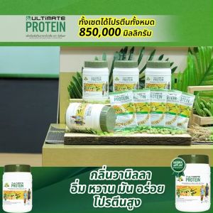 (พร้อมส่ง) Ultimate Protein Vanilla โปรตีนชงดื่ม รสวนิลา หวานมัน ไม่มีน้ำตาล ขนาด 200 กรัม 4 กระปุก แถมฟรี 5 ซอง