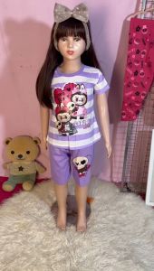 Elsafashion Paket Setelan Labubu Anak Perempuan Paket Usaha Setelan Anak Perempuan Isi 4 PCS Viral