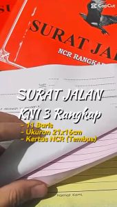 KNI B3 (3 Ply) SURAT JALAN | Nota Jalan (Bukti Keluar) Kertas NCR 3 Lapis