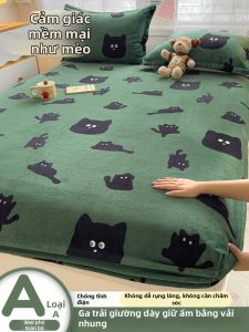 Nanjiren | Winter Thickened Milk Coral Fleece Cartoon Children Bed Sheet Cover