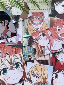 LunaCat Anime Borrowed Girlfriend Stickers Decorative Paper Crafts Business Supplies Basic Packaging Decorative Stickers