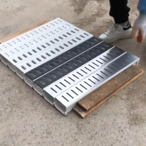 Outdoor Rainwater Drainage Gutter with Strong Resin Body and Anti-Rust Steel Cover