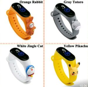 JAM TANGAN ANAK DIGITAL DISPLAY KARAKTER KARTUN WARNA WARNI
