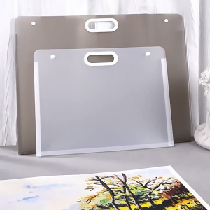 Transparent Frosted File Bag A4/A3 Document File Holder Handheld File Bag Manuscript Storage Bag Waterproof