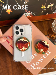 Magnetic Absorption Mobile Phone Stand Original Maple Leaf Pinecone Filming Airbag Bracket Suitable for MagSafe Blind Shell