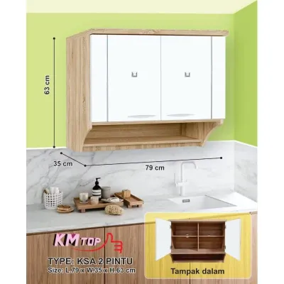 KSA DIAMOND Lemari Atas Dinding Gantung Kitchen Set Rak Dapur Lemari Atas Minimalis - KMTop