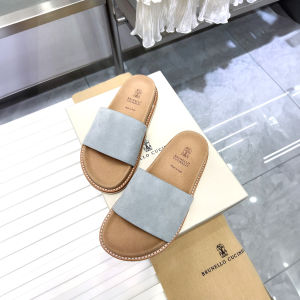 รองเท้าแตะผู้ชายผู้หญิงแบบลำลองหรูหรา รองเท้าแตะหนังวัวบุขนแกะสีกลางสไตล์ย้อนยุค รองเท้าแตะสวมสบายสำหรับฤดูร้อน