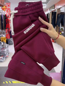 Thickened Pure Cotton Sweatpants Womens Slimming Casual Pants High Waist Loose Outerwear Long Pants Autumn Winter New Style