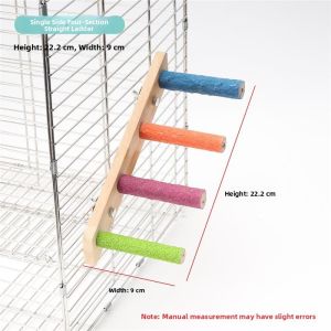 MONLEYTA | Interactive Toy Bird Swing Claw Grinding Mouth Tiger Lily Peony Climbing Rope Parrot Plaything Wooden Ladder Parakeet Accessory