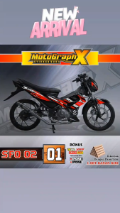 Striping Motor Satria FU  Lama Barong stiker Variasi Terbaru SFO 02 PREMIUM