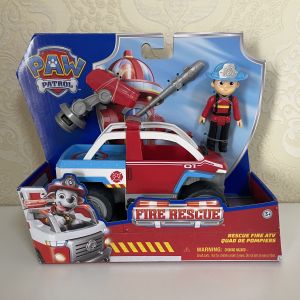 Original Paw Patrol Rescue Wheels Chase Marshall Rocky Roxi Skye Boomer Zuma Rubble Vehicle Toy with Collectible Action Figure