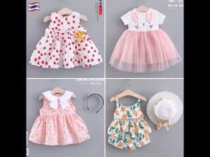 ชุดเดรส เด็กผู้หญิง อายุ 1-4 ปี เสื้อผ้าเด็ก เสื้อผ้าเด็กผู้หญิง ชุดเด็กผู้หญิง ชุดเจ้าหญิง เดรสเจ้าหญิง เดรสสายหวาน Girls Dresses 1 SM194