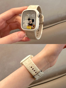 Soft Silicone Watch Band Roropie Compatible with  Watch 11 Engraved Design Comfortable Strap for Iwatch SE3 Smartwatch Accessories