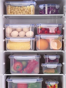 Airtight Plastic Food Box/ Kitchen Storage Seal Box/ Food containers with lids/ Food Preservation Box/ Microwave Safe/ Food-grade Bento Box