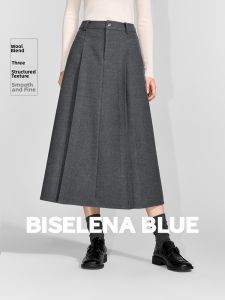 BEIQIANI | Elegant Design High-Waist Wool A-Line Skirt
