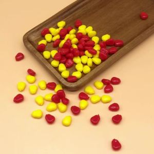 MNFT 25/50 Con Silicon Mùi Ngô Mồi Mềm Nước Nổi Ngô Cao Su Nhân Tạo Mồi Câu Cá Chép Màu Đỏ Vàng