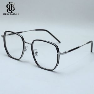 Berrybarton Kacamata Geometric Metal TR Anti Radiasi Blueray Photocromic Kacamata Bisa Minus Pria Wanita 2960