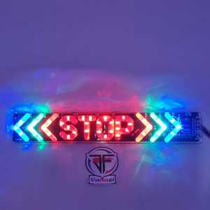 Lampu LED Variasi Tulisan STOP 20cm RGB ( Bisa Kedip dan Sen Kiri kanan ) 12 Volt Bisa Untuk Semua Motor Universal
