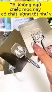 Set 10 móc inox dán tường cao cấp siêu dính móc treo đồ nặng siêu chắc chắn chịu lực 10kg