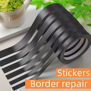 1PC 10M Màu Đen Mờ Vân Gỗ Viền Viền Băng Keo Tự Dính Bóc & Dán Chống Thấm Nước Nội Thất Viền Dễ Dàng Lắp Đặt PVC Cuộn
