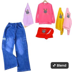 New prodak setelan kulot kargo import untuk anak perempuan usia 6-12 tahun