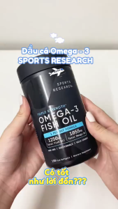 Viên dầu cá SR Fish Oil Omega-3 hàm lượng cao 1250mg 150 Viên Hỗ trợ sức khỏe mắt tim não bộ