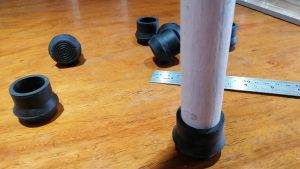 1 Inch Inner Diameter ROUND OUTER HEAVY DUTY Tubular Rubber Footings /Stopper(sold by 4/12/20/40/100 PCS)