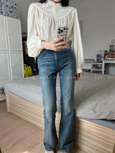 High Waist Bell Bottom Jeans Womens Fall Fashion Long Straight Leggings American Retro Y2K Spicy Girl Millennium Jeans
