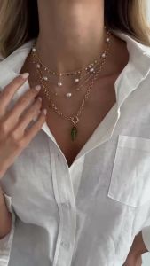 Ingemark | Ingemark 4 Pcs/Set Bohemia Trendy Imitation Pearl Green Glass Fish Pendant Choker Necklace For Women Jewelry Accessorie 2026 New