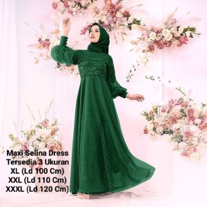 COD☑️Pakaian GamisTerbaru/Gamis Tutu Tille Dot/Maxi Selina Dress 3 Size /Inah Dress Brokat Tile Dot/Pakaian Pesta/Good Quality