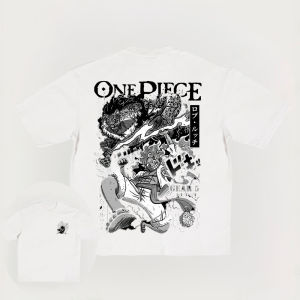Bandai | One Piece Summer Mens T-shirt Japanese Anime Monkey D. Luffy Autumn Boys Short-sleeved Casual and Niche Parent-child Outfits