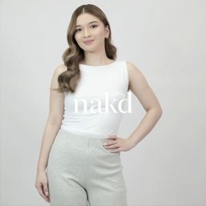 NAKD FASHION JAZZLYN COMFY THICK COTTON KNITTED BASIC CASUAL STRAIGHT OFFICE WORK SQUARE PANTS 1861