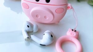 Vỏ đựng ốp case bảo vệ hộp đựng tai nghe bluetooth không dây cho Airpods1/2/3/pro chống va đập bám bụi heo hồng - Shopbo247