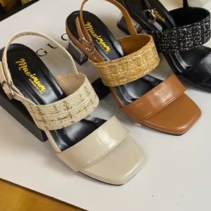 LM - Anya Sandal Heels Wanita 5cm / Sepatu Hak Kaca sandal tali hak kaca