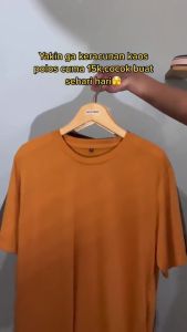 Mang Engkos - KAOS POLOS LENGAN PENDEK   COKLAT NUDE ATASAN  POLYESTER BAJU OBLONG DEWASA PREMIUM BISA COD