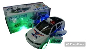 Xe ô tô cảnh sát đồ chơi có nhạc đèn tự động mở cửa