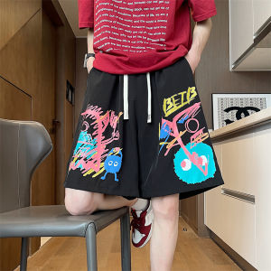 Summer New Arrival Dopamine Wear Shorts Men and Women American Fashion Brand Loose Sports Hip-Hop Graffiti Casual Shorts
