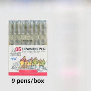 Colorful Fine Point Artistic Manga Line Pen Waterproof Multicolor Sketching Drafting Needle Tube Pen for Primary School Students
