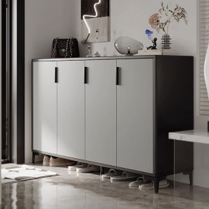 Wood Entryway Storage Shoe Cabinet