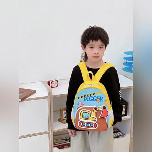MUXIAOHUAN | Children Cartoon Excavator Car Cute Backpack