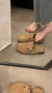 ⚡st537⚡รองเท้าเปิดส้น หนังกลับ รองเท้าแฟชั่นปิดนิ้วเท้า พื้นนุ่ม แบบลำลองสำหรับใส่กลางแจ้ง กันลื่น ระบายอากาสได้ดี น้ำหนักเบา