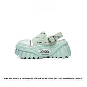 XMZY | Annie XMZY2025 Womens Summer Original Fashion Letter Print Design Thick Heel Heightening Sandals Comfortable Street Style Rubber Sole