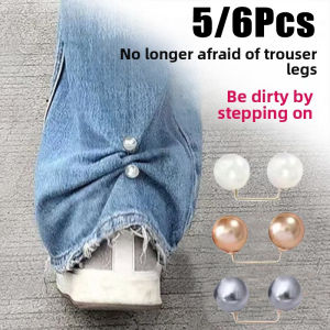 5/6Pcs Leg Shortening Clip Safety Pins Pearl Non Slip Brooches For Clothing Waist Fixing Neckline Scarf DIY Sewing Accessories
