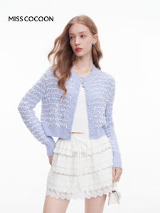 MISSCOCOON Slimming Short Knitted Jacket Womens Fashion Fall 2025 New Style Small Fragrance Style Lyocell Knit Cardigan