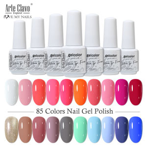 Arte Clavo 8ml UV Nail Polishes Nail Gel Soak Off LED Hybrid Gel Lacquer Nail Top Base Gel Varnish Red Pink Glitter Nails Makeup