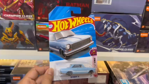 Mô Hình Xe Hot Wheels 63 Chevy II Xanh Baby – Hàng Chính Hãng Tỉ Lệ 1:64