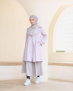 Baju Muslim Kekinian Elegan Murah Perempuan Terbaru Vimala Coat Khaki
